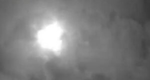 green meteor explosion