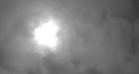green meteor explosion